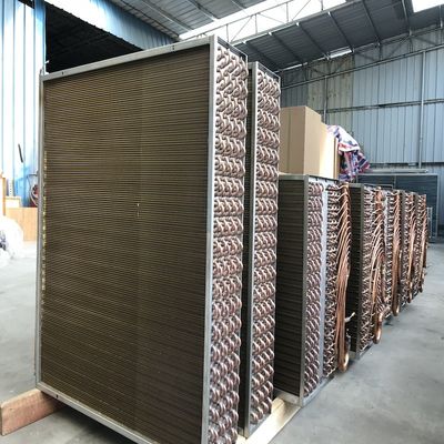 Tipo de aleta del evaporador de aluminio de tubo de cobre hecho a medida para la unidad de manipulación de aire
