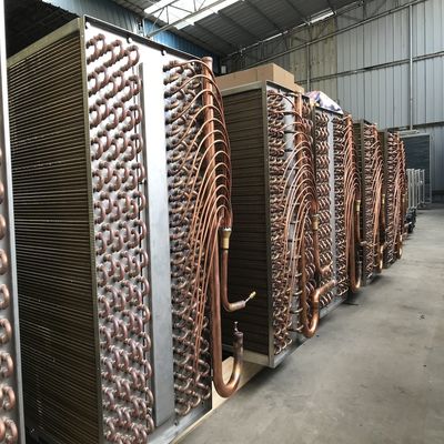 Tipo de aleta del evaporador de aluminio de tubo de cobre hecho a medida para la unidad de manipulación de aire