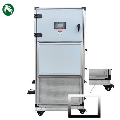 Unidad de tratamiento de aire refrigerada por agua HVAC con ruedas para facilitar el movimiento