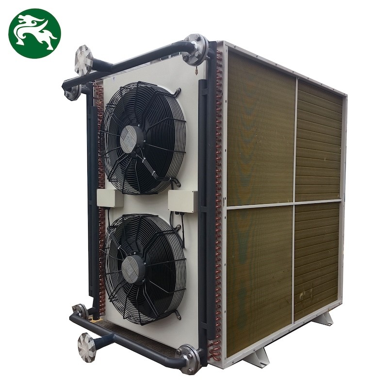 Eficiencia de disipación de calor refrigerador seco vertical HVAC con ventilador diseño personalizado para uso junto al mar