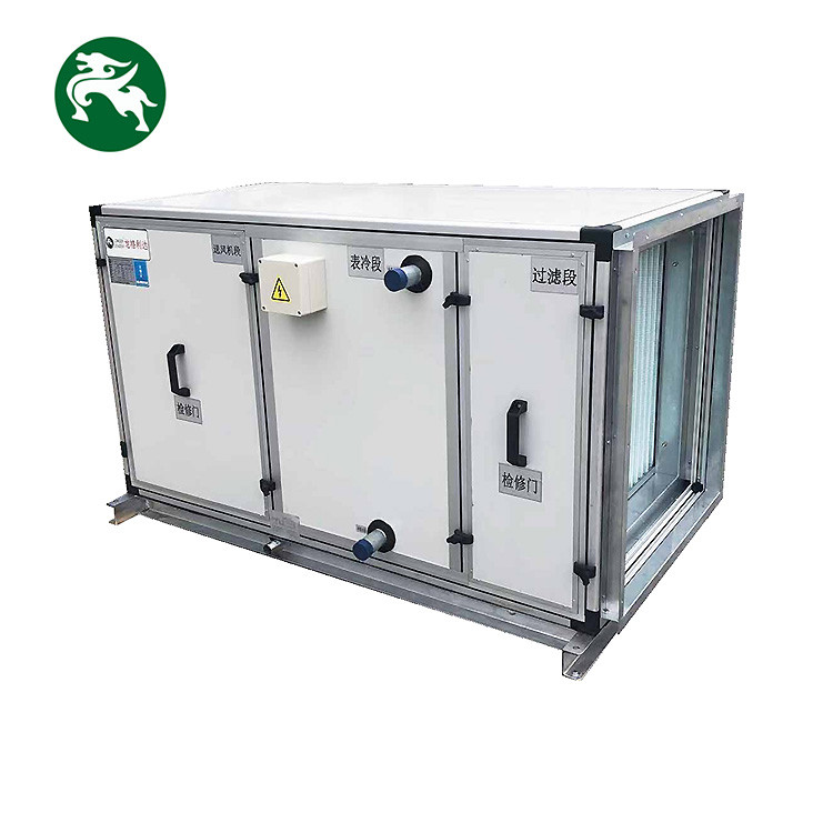 Edificio de oficinas Unidad de tratamiento de aire de alto rendimiento con sistema de purificación de aire de bobina de enfriamiento HVAC
