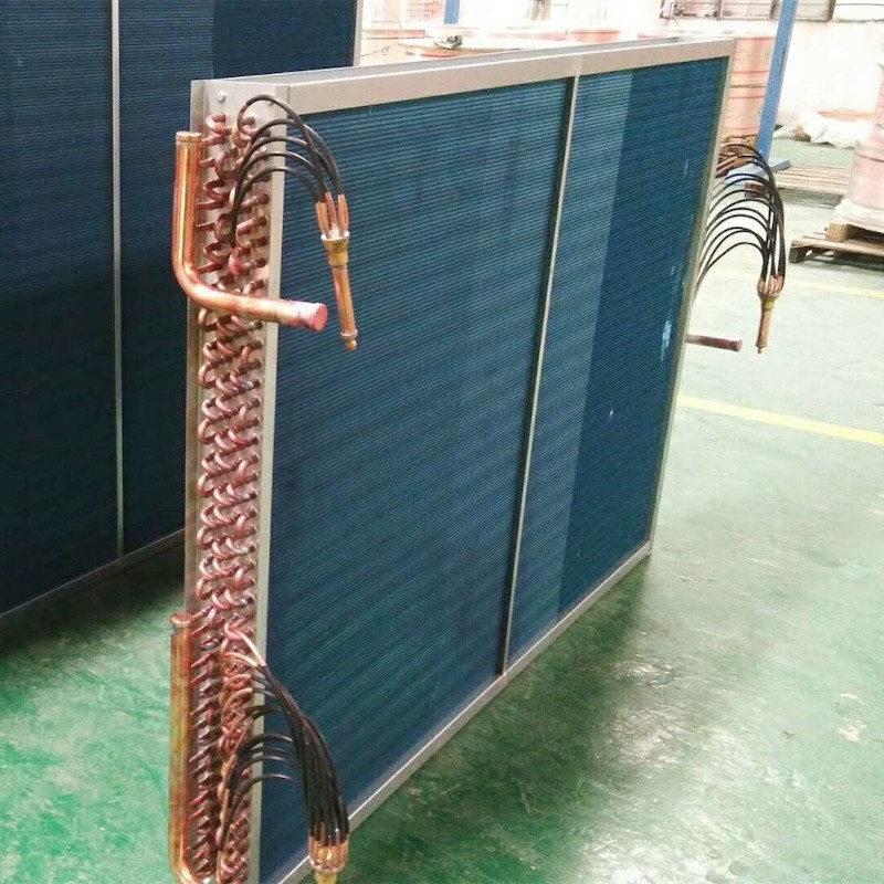 Deshumidificador Evaporador Condensador de aleta de aluminio hidrófilo Intercambiador de calor refrigerado por aire