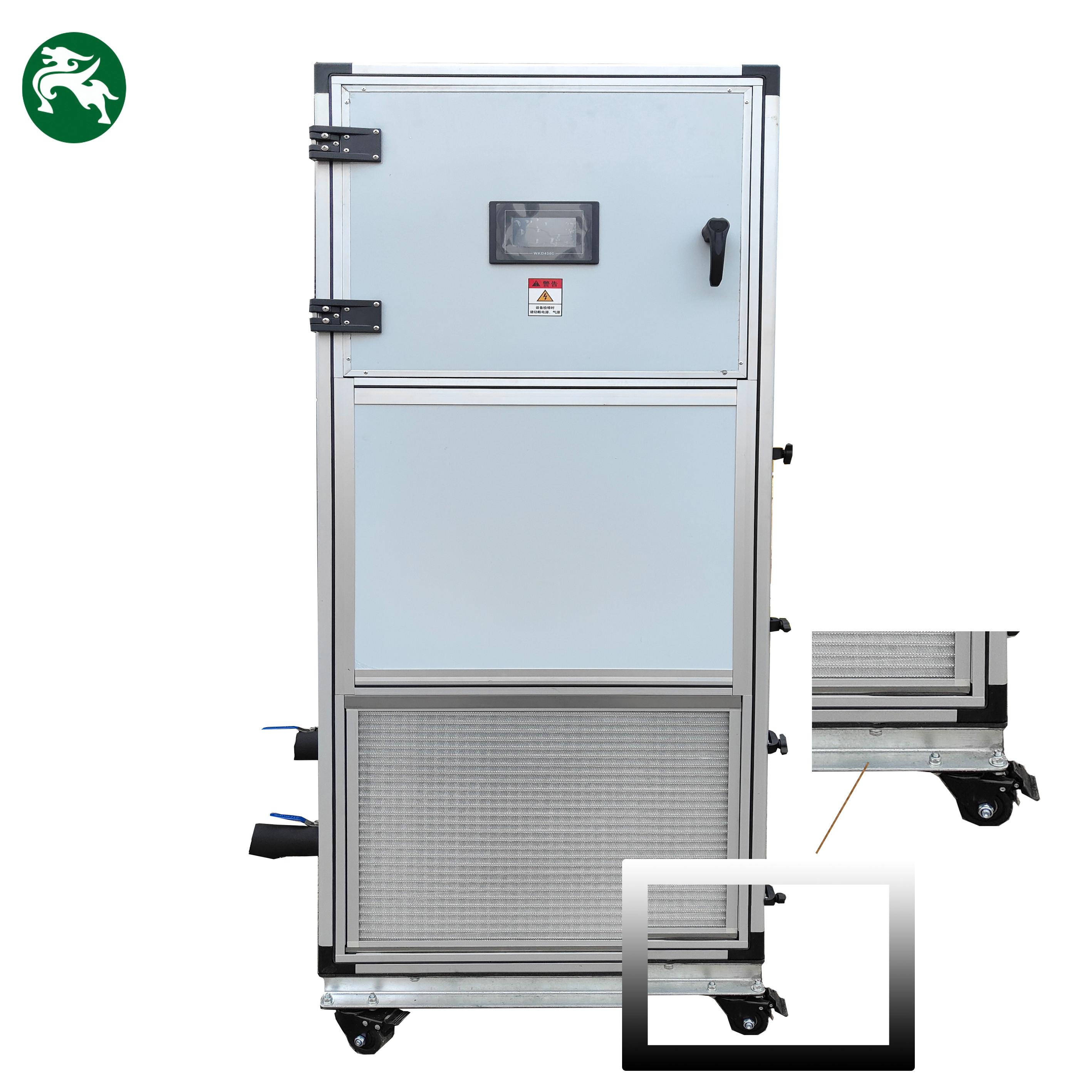 Unidad de refrigeración de aire industrial pequeña y móvil, sistema HVAC de expansión directa refrigerado por agua